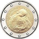 Foto de 2021 SAN MARINO 2 EUROS CARAVAGGIO