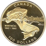 Foto de 1992 CANADA 100 DOLARES MONTREAL