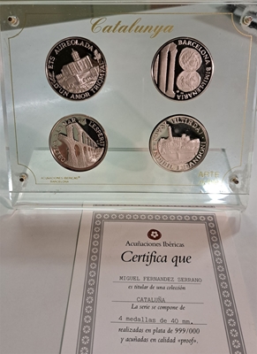 Foto de PROVINCIAS CATALUÑA Metacrilato 4 MEDALLAS