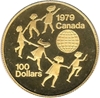 Foto de 1979 CANADA 100 DOLARES NIÑOS