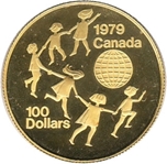 Foto de 1979 CANADA 100 DOLARES NIÑOS