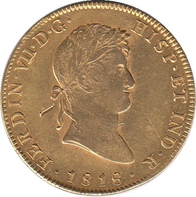 Foto de 1818 FERNANDO VII 8 ESCUDOS MEXICO JJ