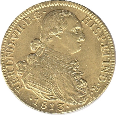 Foto de 1813 FERNANDO VII 8 ESCUDOS NUEVO REINO JF