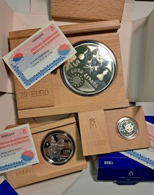 Foto de 1998 ESPAÑA 1+5+25 EUROS EJ.TIERRA