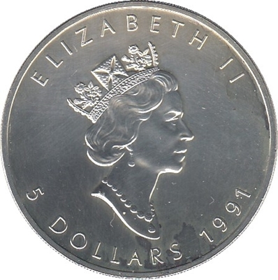 Foto de 1991 CANADA 5 Dólares HOJA ARCE 1 Onza