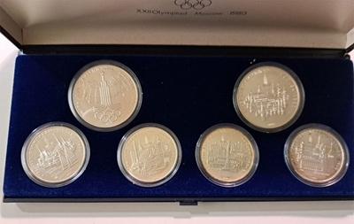 Foto de 1977 RUSIA SET JJOO MOSCU 6 Piezas PLATA 1ª SERIE