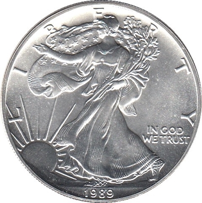 Foto de 1989 Estados Unidos 1 Dólar - 1 onza plata  EAGLE