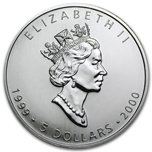 Foto de 1999-2000 CANADA 5 dólares - 1 Onza HOJA ARCE MILENIO