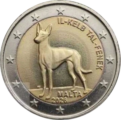 Foto de 2026 MALTA 2 EUROS SABUESO
