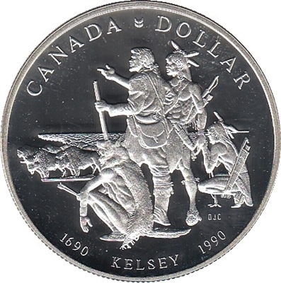 Foto de 1990 CANADA 1$ P PROOF KELSEY