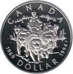 Foto de 1994 CANADA 1$ PROOF TRINEO