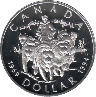 Foto de 1994 CANADA 1$ PROOF TRINEO