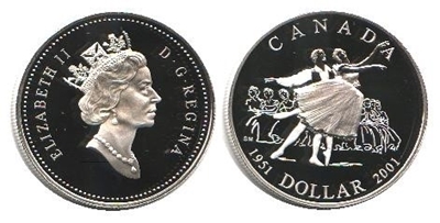 Foto de 2001 CANADA 1$ PROOF BALLET NACIONAL