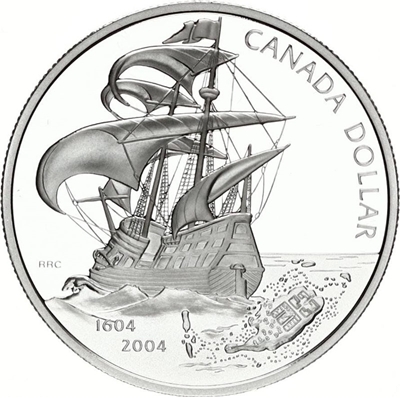 Foto de 2004 CANADA 1$ PROOF COLONIA FRANCESA