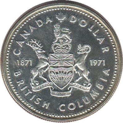 Foto de 1971 CANADA 1 DOLAR COLUMBIA