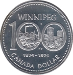 Foto de 1974 CANADA 1 DOLAR WINNIPEG