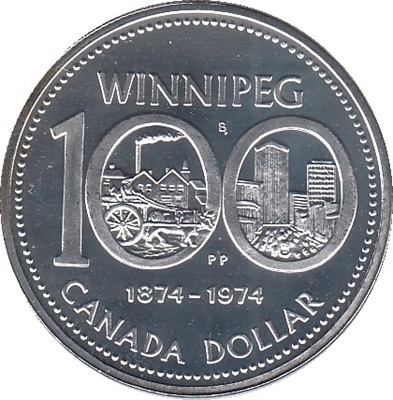 Foto de 1974 CANADA 1 DOLAR WINNIPEG