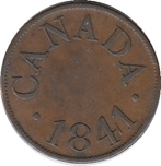 Foto de 1841 CANADA 1/2 PENNY TOKENS