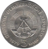 Foto de 1979 ALEMANIA RDA 5 MARCOS EINSTEIN CU-NI