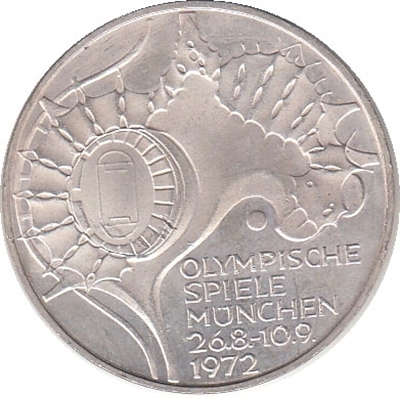 Foto de 1972 ALEMANIA 10 MARCOS MAPA