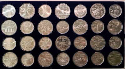 Foto de CANADA MONTREAL'76 SERIE COMPLETA 28 PIEZAS PLATA