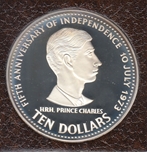 Foto de 1978 BAHAMAS 10 DOLARES INDEPENDENCIA