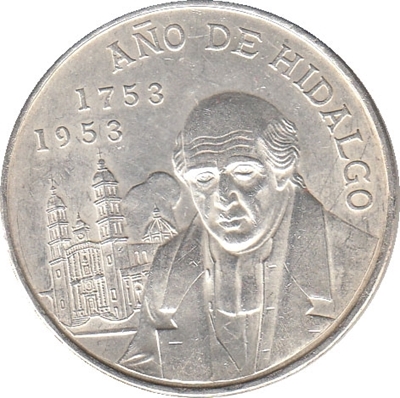 Foto de 1953 MEXICO 5 PESOS AÑO HIDALGO