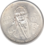 Foto de 1977 MEXICO 100 PESOS MORELOS