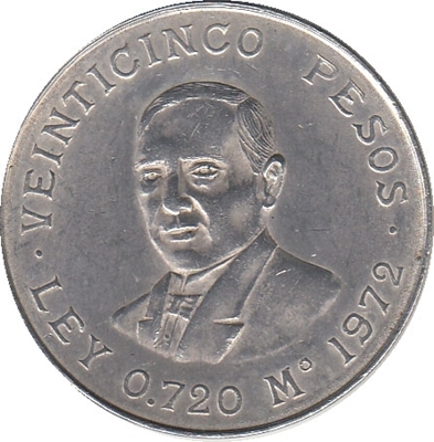 Foto de 1972 MEXICO 25 PESOS BENITO JUAREZ