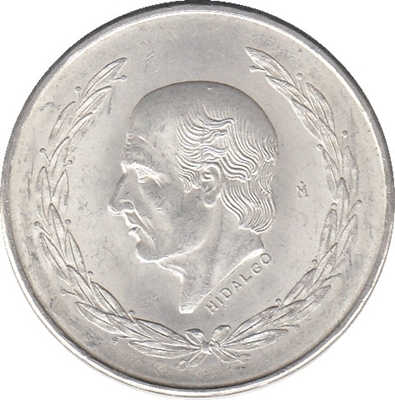 Foto de 1953 MEXICO 5 PESOS CENT.HIDALGO