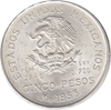 Foto de 1953 MEXICO 5 PESOS CENT.HIDALGO