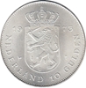 Foto de 1973 HOLANDA 10 GULDENS 25 ANIV. DEL REINADO