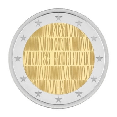 Foto de 2026 CROACIA 2 EUROS RADIO y TELEVISION