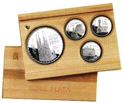 Foto de 2002 GAUDI ESTUCHE COMPLETO  4 piezas PLATA.